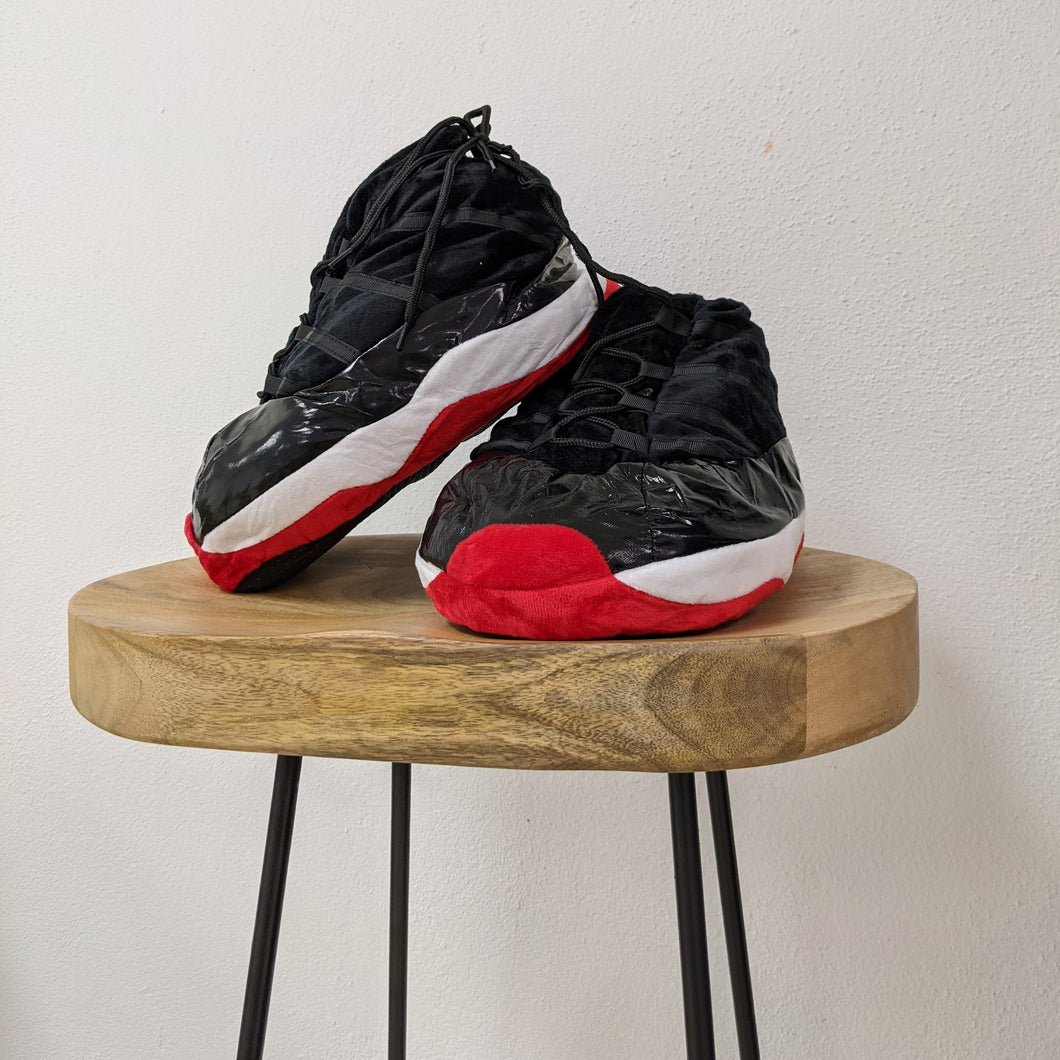 AJ11 Bred Inspired Plush Slippers